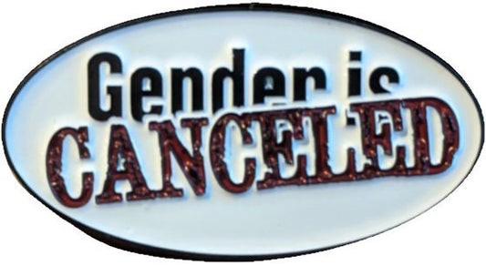 Gender Is Canceled Nonbinary Agender Neutrois Maverique LGBTQ Pride Enby Enamel Pin