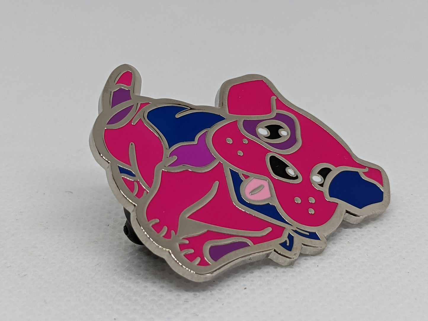 Bi Pride Pin Puppy Dog Enamel Pin | Subtle Bisexual Pride Flag Colors | LGBT Pride Jewelry | LGBTQ+ Subtle Bi Pin