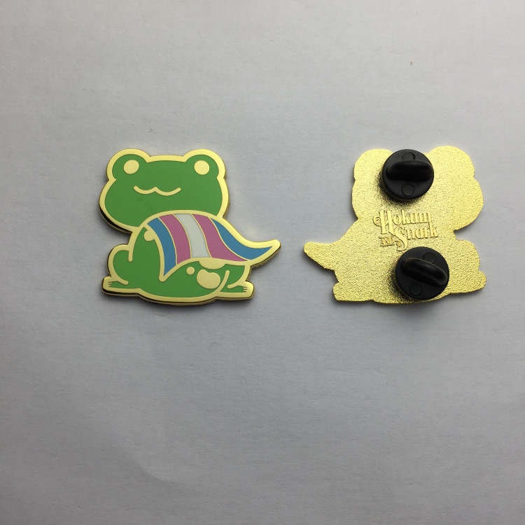 Transgender Pride Frog Pin | Trans Pride Frog Enamel Pin | Chibi Queer Frog Pin | Pride Jewelry Pride Accessories LGBT Pins