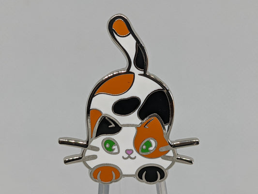 Chibi Calico Cat Enamel Pin | Cat Lover Gift | Cat Pin Accessory | Neko Pin for Cat Mom Cat Dad Cat Parent