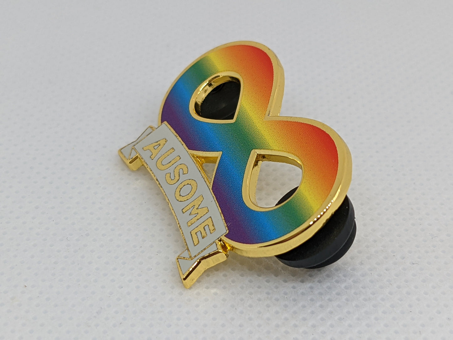 Ausome Autism Pride Spectrum Infinity Symbol Gold Hard Enamel Pin Neurodivergent Pride Autism Joy