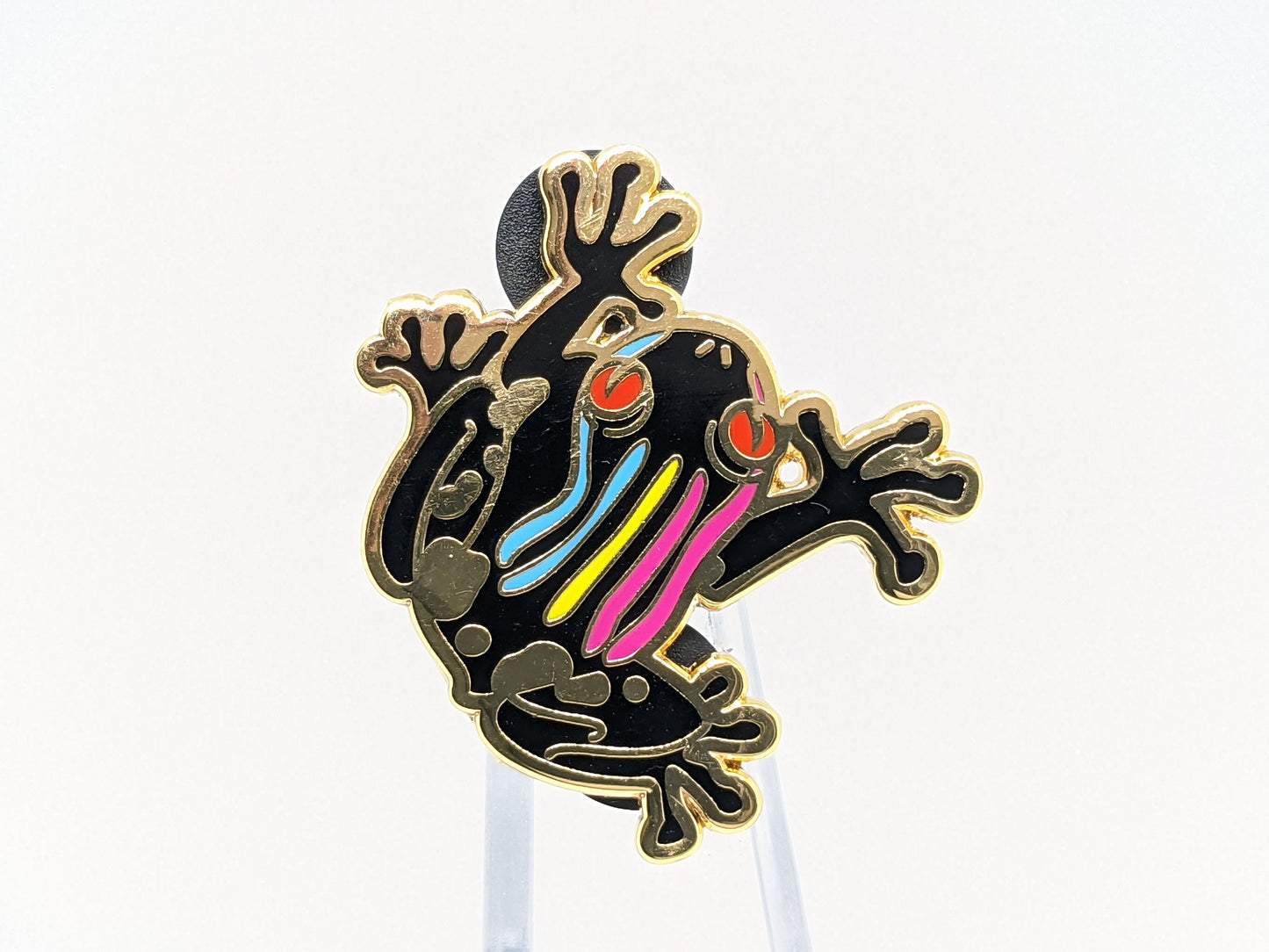 Subtle Pride Frog Gold Hard Enamel Pin | Choose Rainbow, Bi, Pan, Ace, Aro Trans Lesbian Nonbinary Genderqueer LGBTQ+ Pride Gay Frog Pins