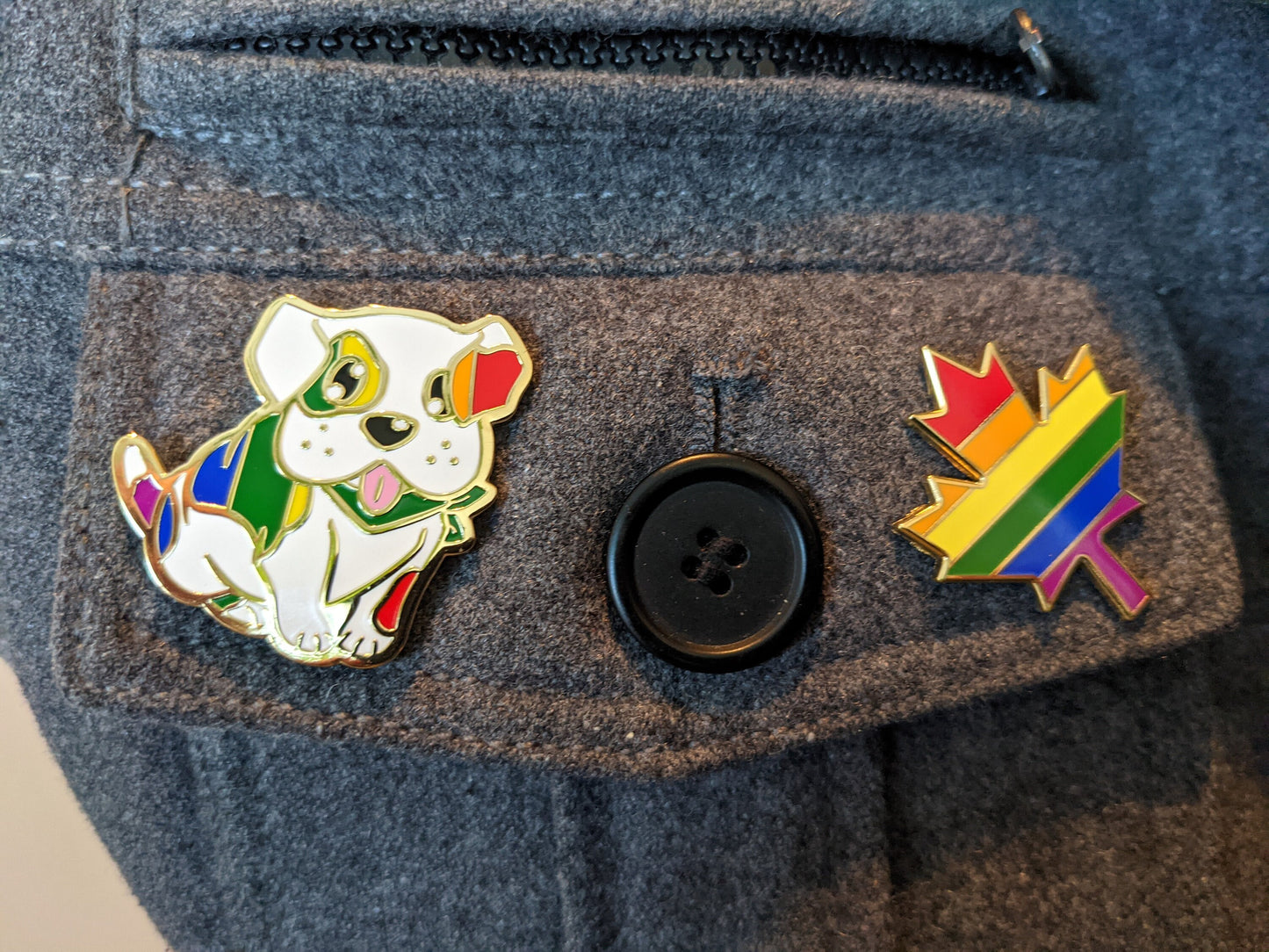 Gay Pride Rainbow Flag Canada Pride Canadian Maple Leaf Hard Enamel Pin for LGBTQ+ Pride | Pride Jewelry