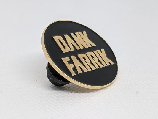 Dank Farrik Star Wars The Mandalorian Fan Swear Word Enamel Pin Black and Gold