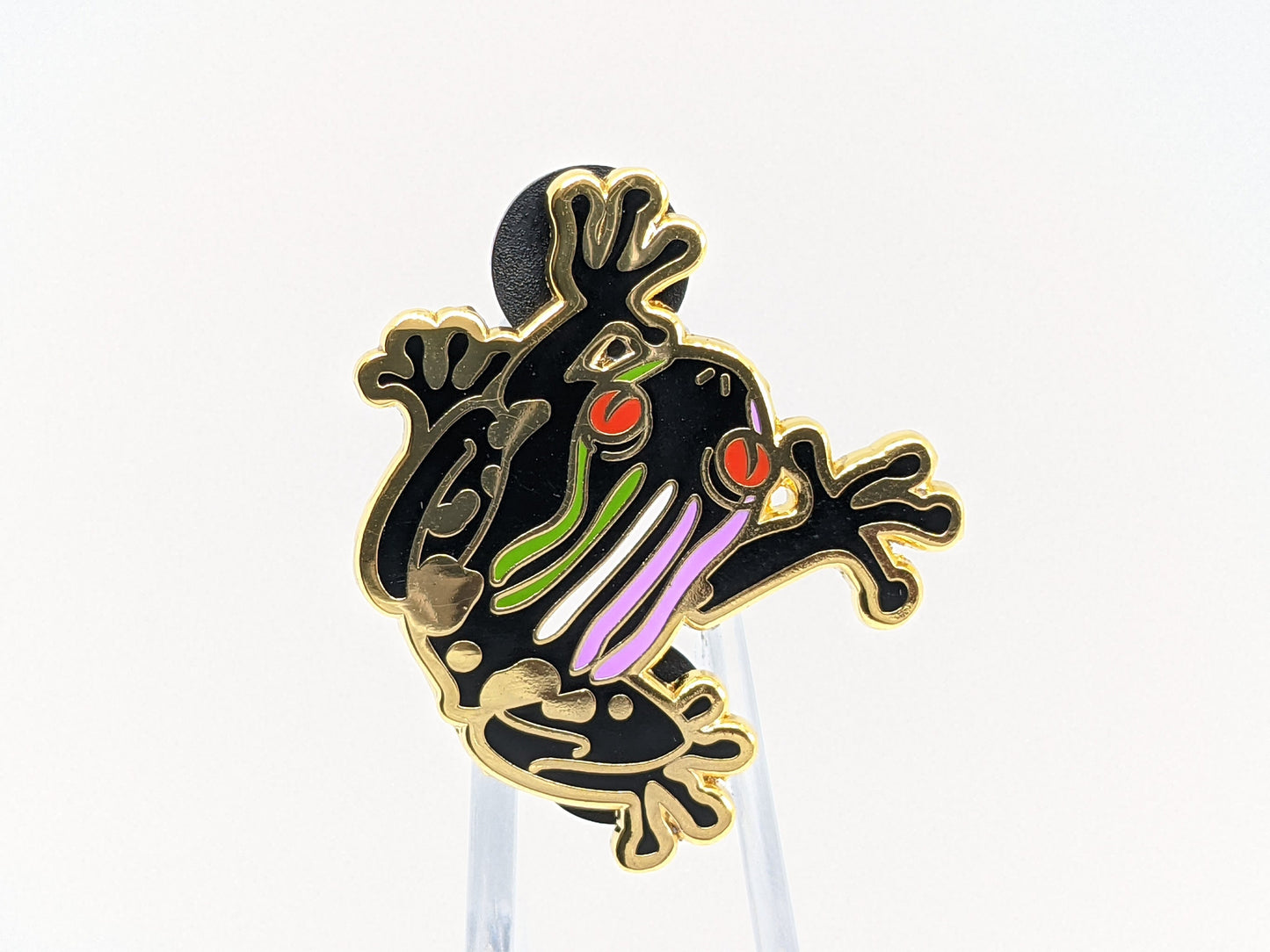 Subtle Pride Frog Gold Hard Enamel Pin  Choose Rainbow, Bi, Pan, Ace, –  Hokum & Snark