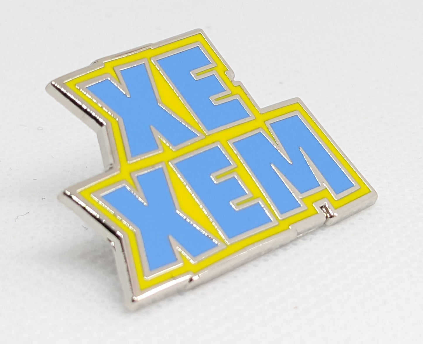 Xe / Xem Enamel Xe Xem Pin | Nonbinary Gender Nonconforming Neo Pronoun Pin