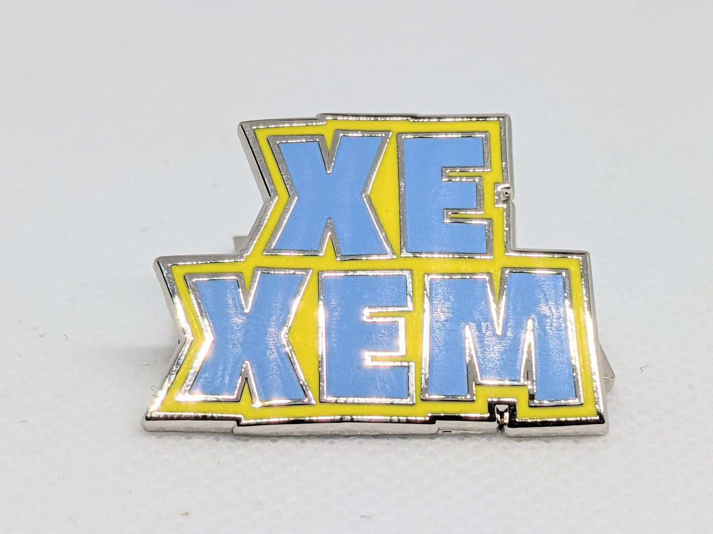 Xe / Xem Enamel Xe Xem Pin | Nonbinary Gender Nonconforming Neo Pronoun Pin