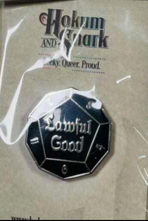 Lawful Good DnD Alignment d12 Dice Enamel Pin | Nerdy Gift Geeky Gift for Gamers & Fans