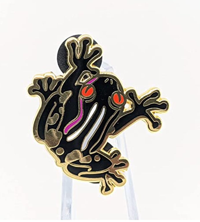 Asexual Pride Frog Pin | Ace Subtle Pride Frog Enamel Pin | LGBTQ Frog Pin | Ace Pin