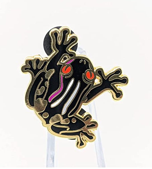 Asexual Pride Frog Pin | Ace Subtle Pride Frog Enamel Pin | LGBTQ Frog Pin | Ace Pin