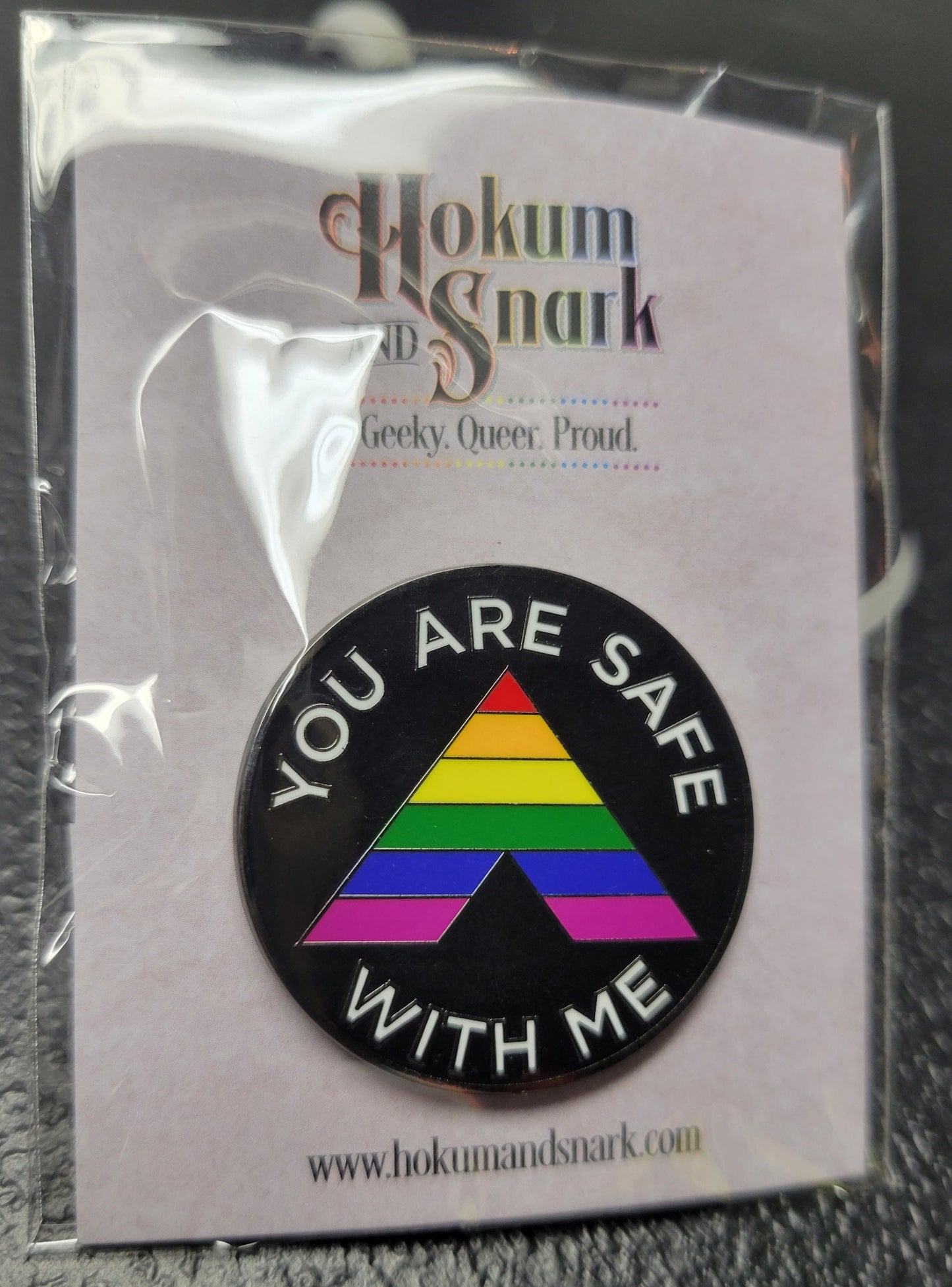 You are Safe with Me Pin | Safe Space Pin | LGBTQ Ally Enamel Pin