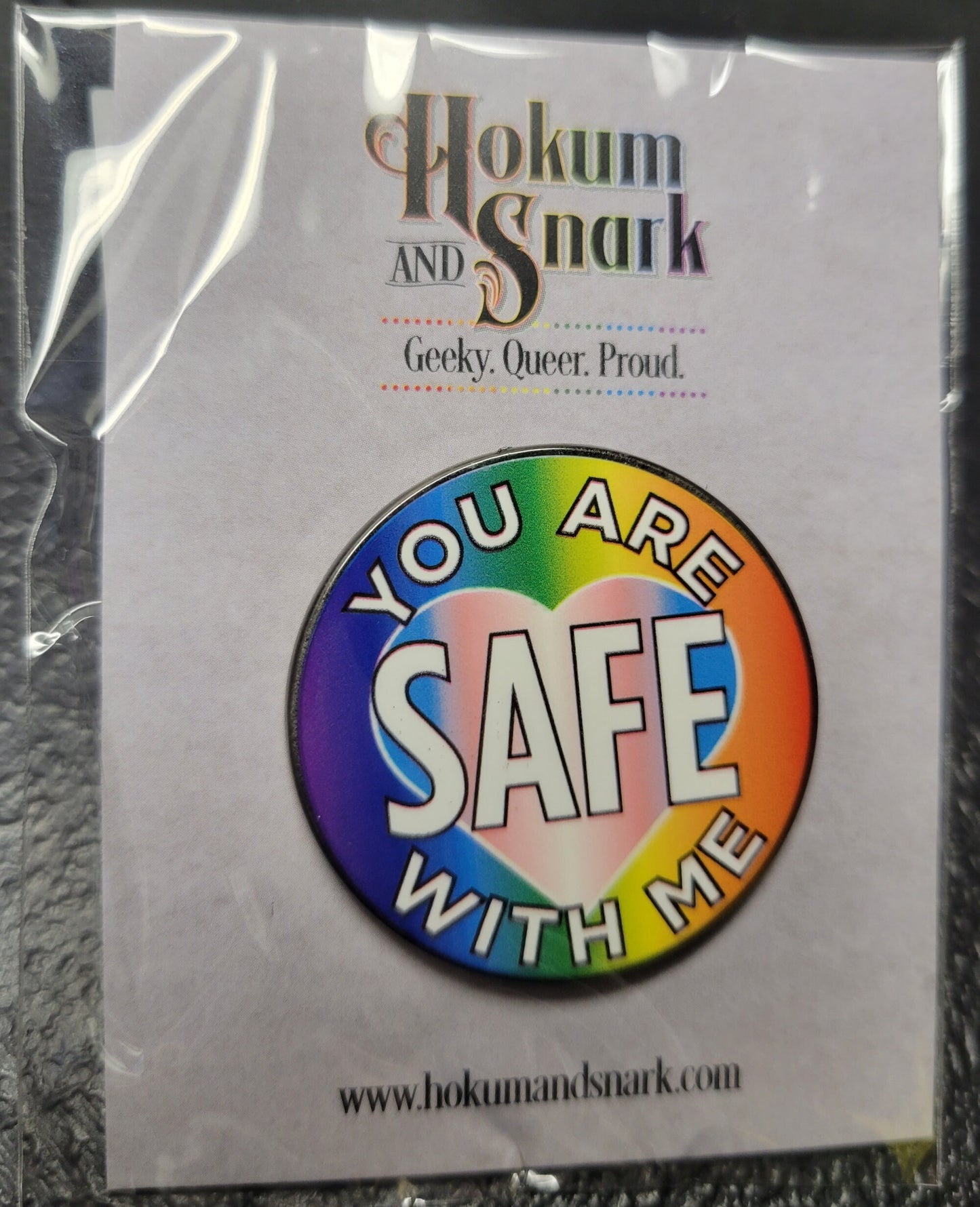 You are Safe with Me Pin | Safe Space Pin | Trans Ally Enamel Pin