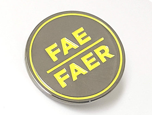Fae Faer Enamel Neopronoun Pin | Gender Nonconforming Genderfae Neo Pronoun Pin