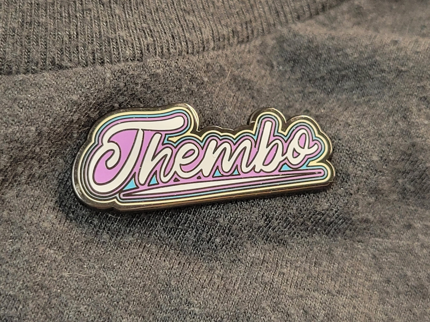 Thembo Nonbinary Hard Enamel Pronoun Badge